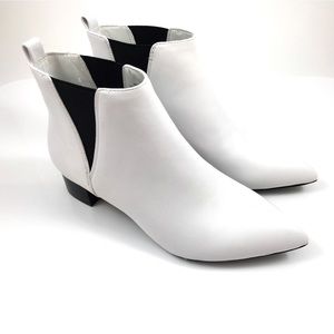 nine west white ankle boots